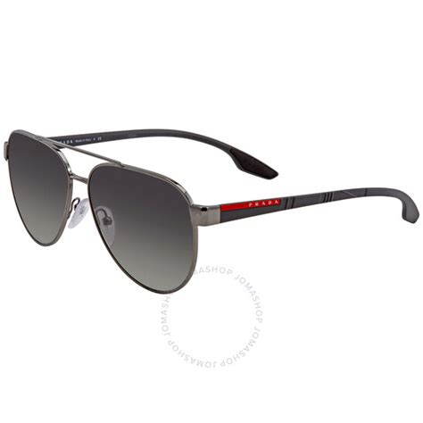 prada 5av 3m1|Prada Linea Rossa Grey Gradient Pilot Unisex Sunglasses.